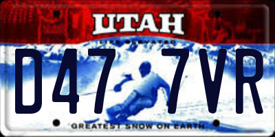 UT license plate D477VR