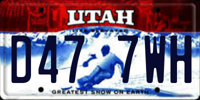 UT license plate D477WH