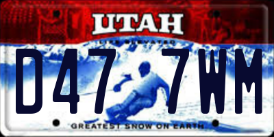 UT license plate D477WM