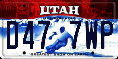 UT license plate D477WP