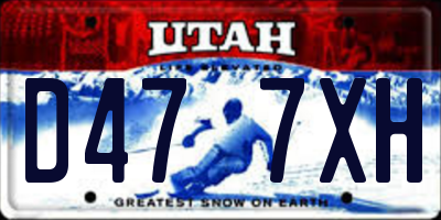 UT license plate D477XH