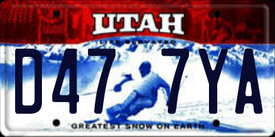 UT license plate D477YA