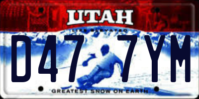 UT license plate D477YM