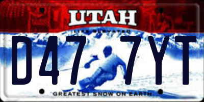 UT license plate D477YT