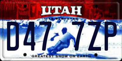 UT license plate D477ZP