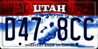 UT license plate D478CC