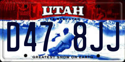 UT license plate D478JJ
