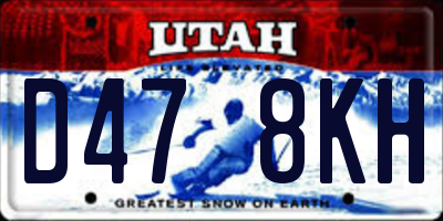 UT license plate D478KH