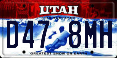 UT license plate D478MH
