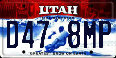 UT license plate D478MP