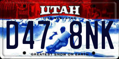 UT license plate D478NK