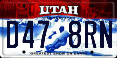UT license plate D478RN