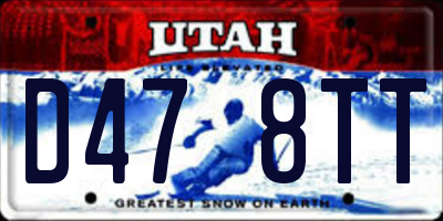 UT license plate D478TT