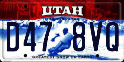 UT license plate D478VQ