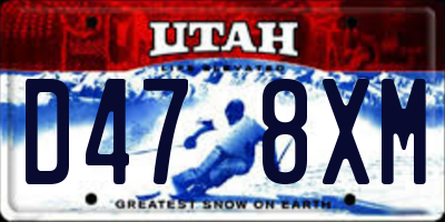 UT license plate D478XM