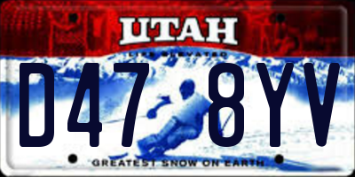 UT license plate D478YV