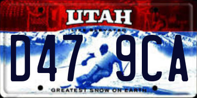 UT license plate D479CA
