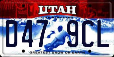 UT license plate D479CL