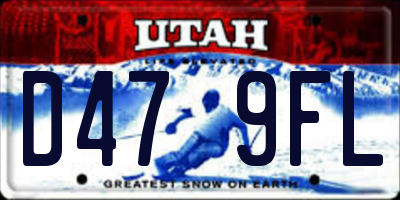 UT license plate D479FL