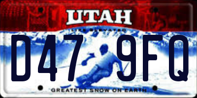UT license plate D479FQ