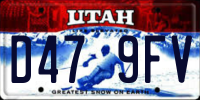 UT license plate D479FV