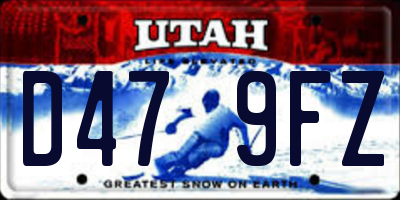 UT license plate D479FZ