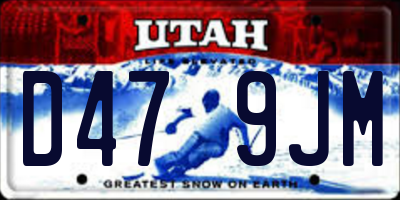 UT license plate D479JM