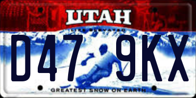 UT license plate D479KX