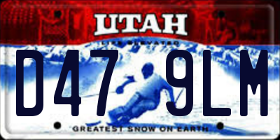 UT license plate D479LM