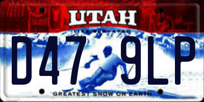 UT license plate D479LP