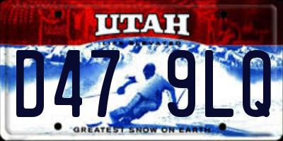 UT license plate D479LQ