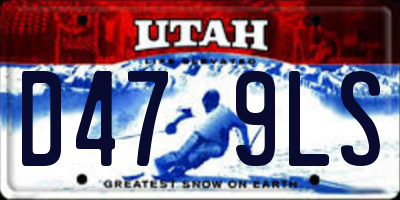 UT license plate D479LS