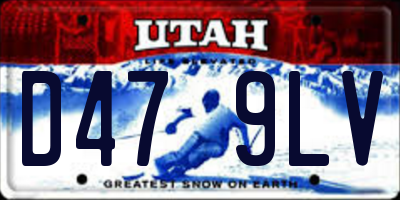 UT license plate D479LV