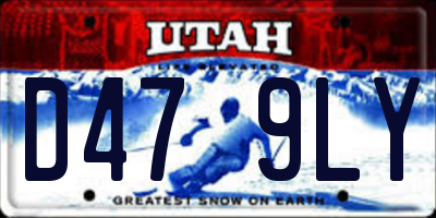UT license plate D479LY