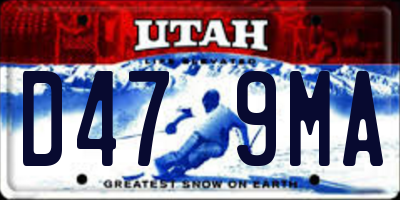 UT license plate D479MA