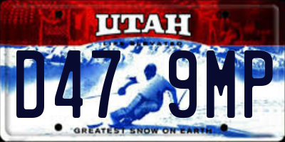 UT license plate D479MP