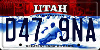 UT license plate D479NA