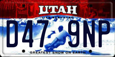 UT license plate D479NP