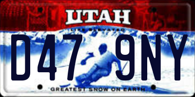 UT license plate D479NY