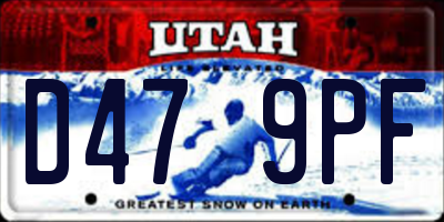 UT license plate D479PF
