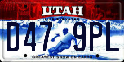 UT license plate D479PL