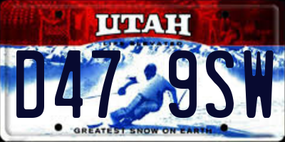 UT license plate D479SW