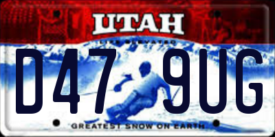 UT license plate D479UG