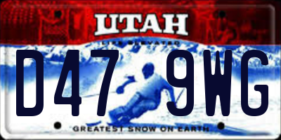 UT license plate D479WG