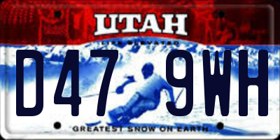 UT license plate D479WH