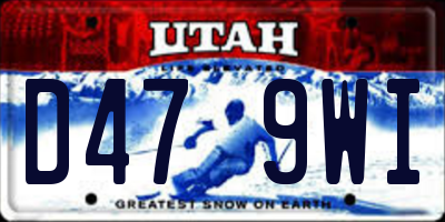 UT license plate D479WI