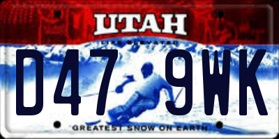 UT license plate D479WK