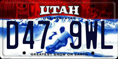 UT license plate D479WL