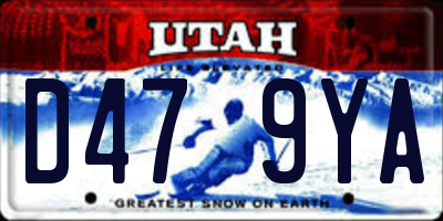 UT license plate D479YA