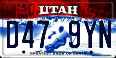 UT license plate D479YN